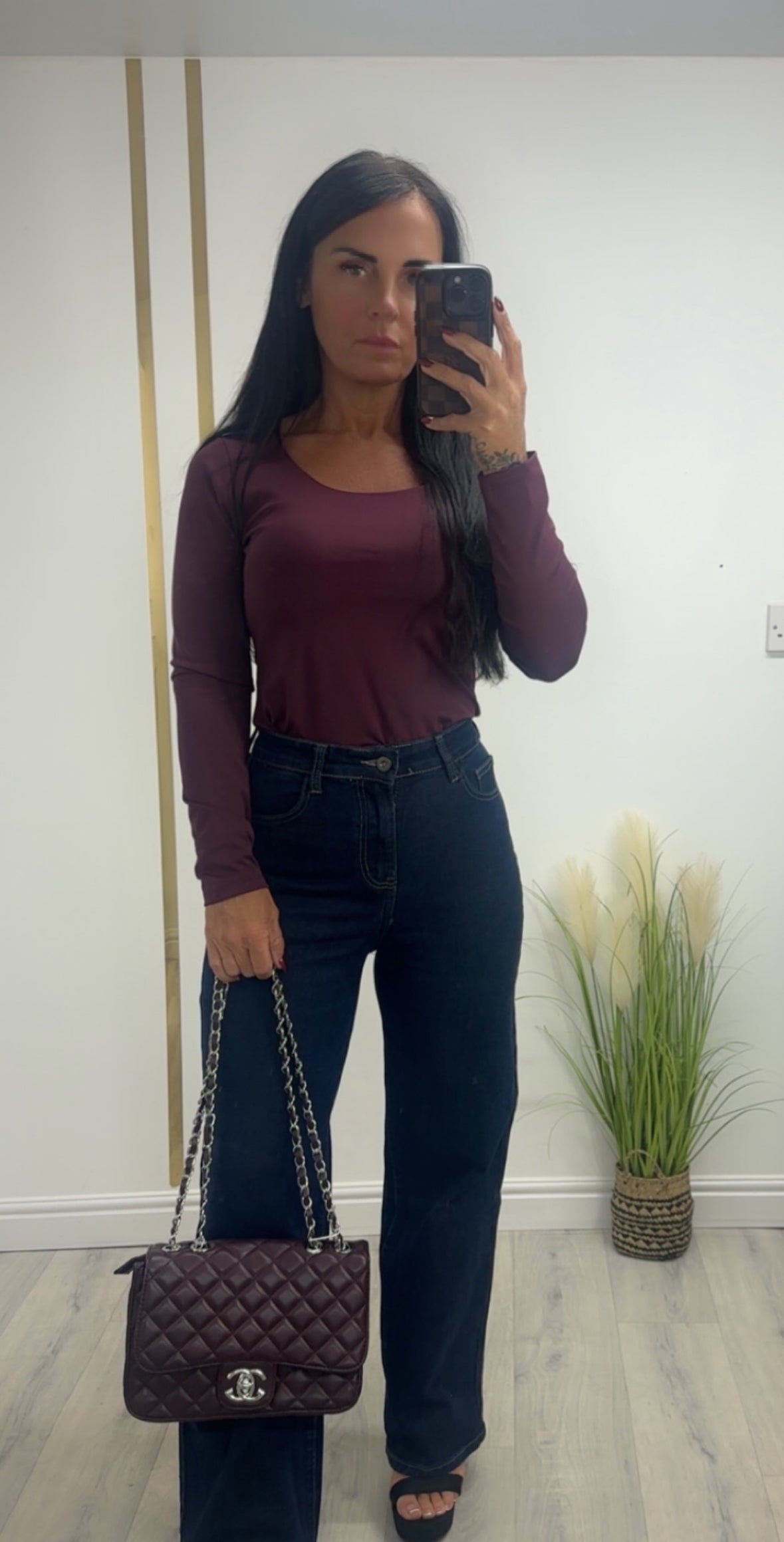 Long sleeve slinky Top