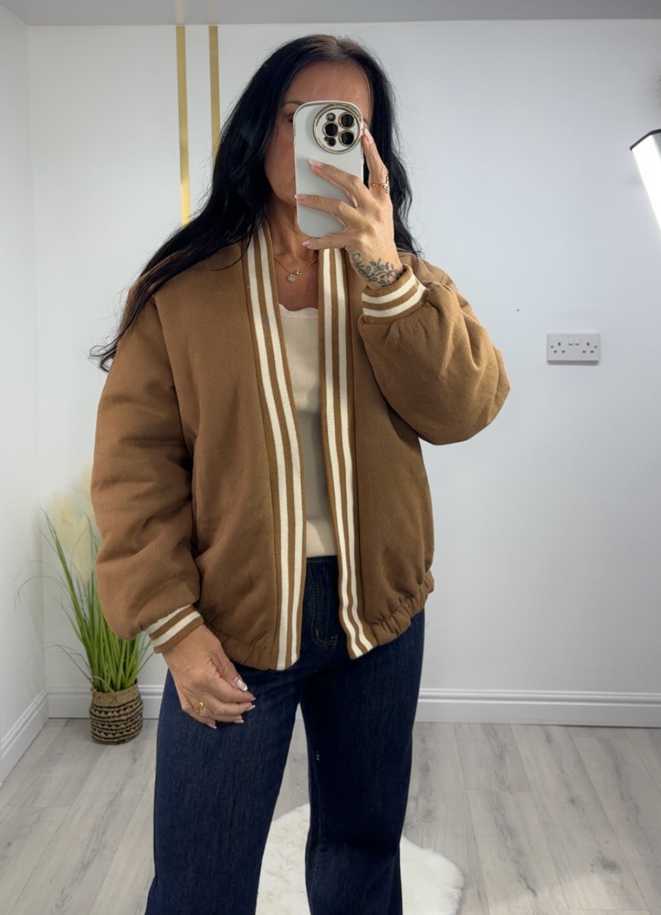 Faux suede jacket