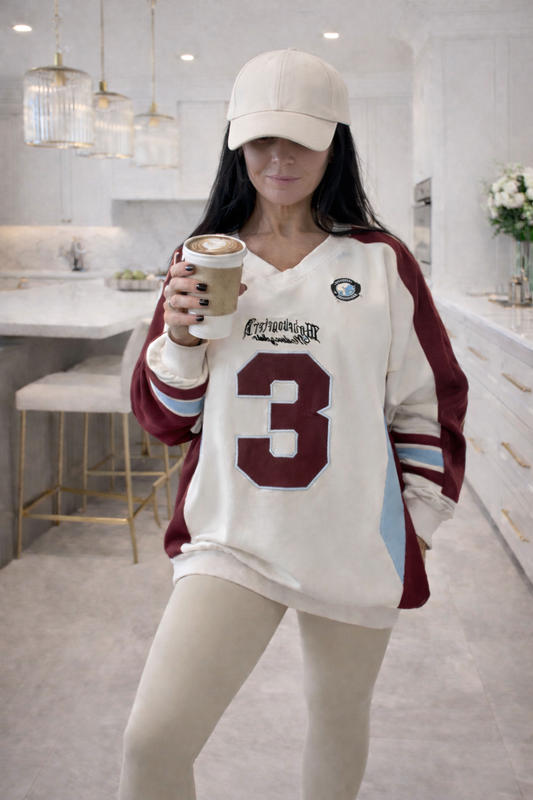 Varsity Luxe Graphic Sweater
