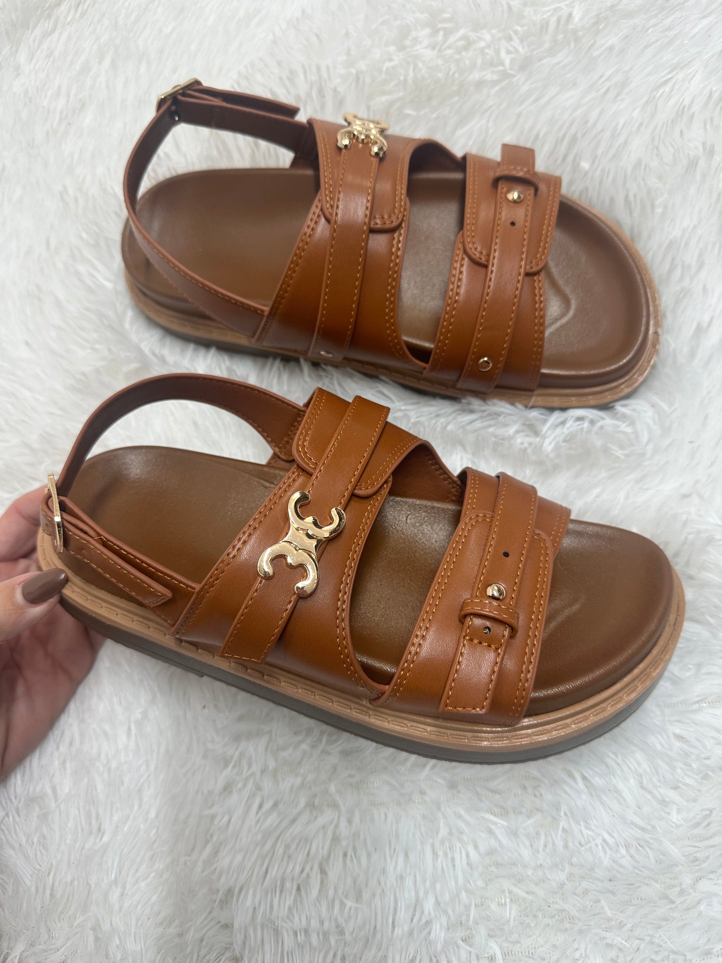 Camel sandals