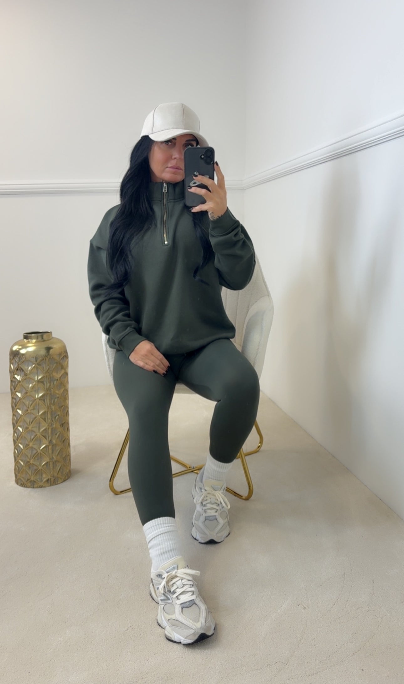Evergreen Luxe Half-Zip Sweater