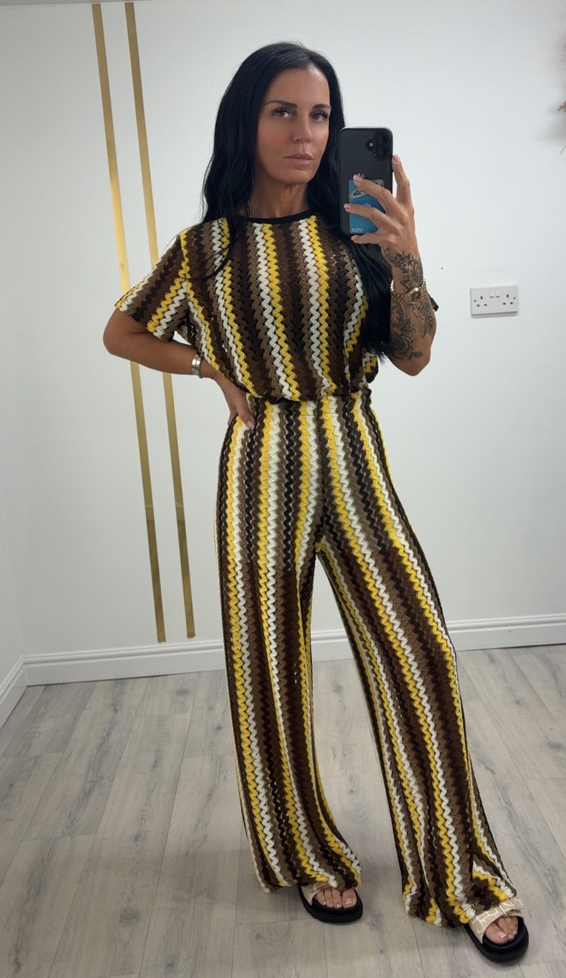 Crochet Stripe Co-Ord Set