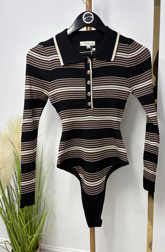 Striped bodysuit
