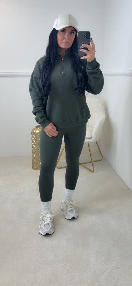 Evergreen Luxe Half-Zip Sweater