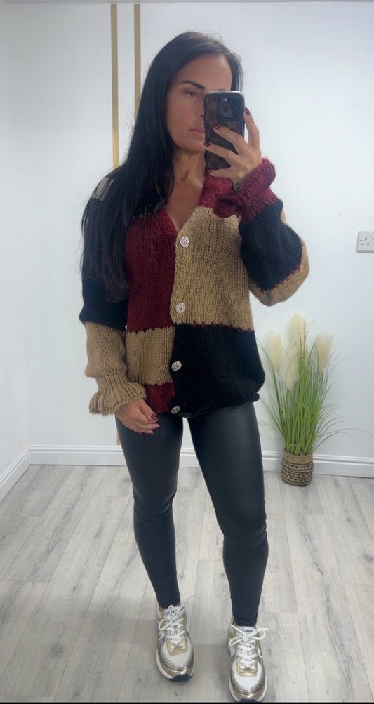 Frill sleeve cardigan