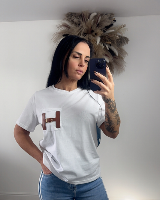 White H T- shirt