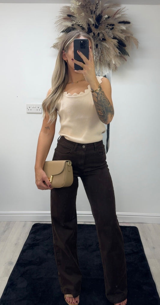 Denim brown jeans