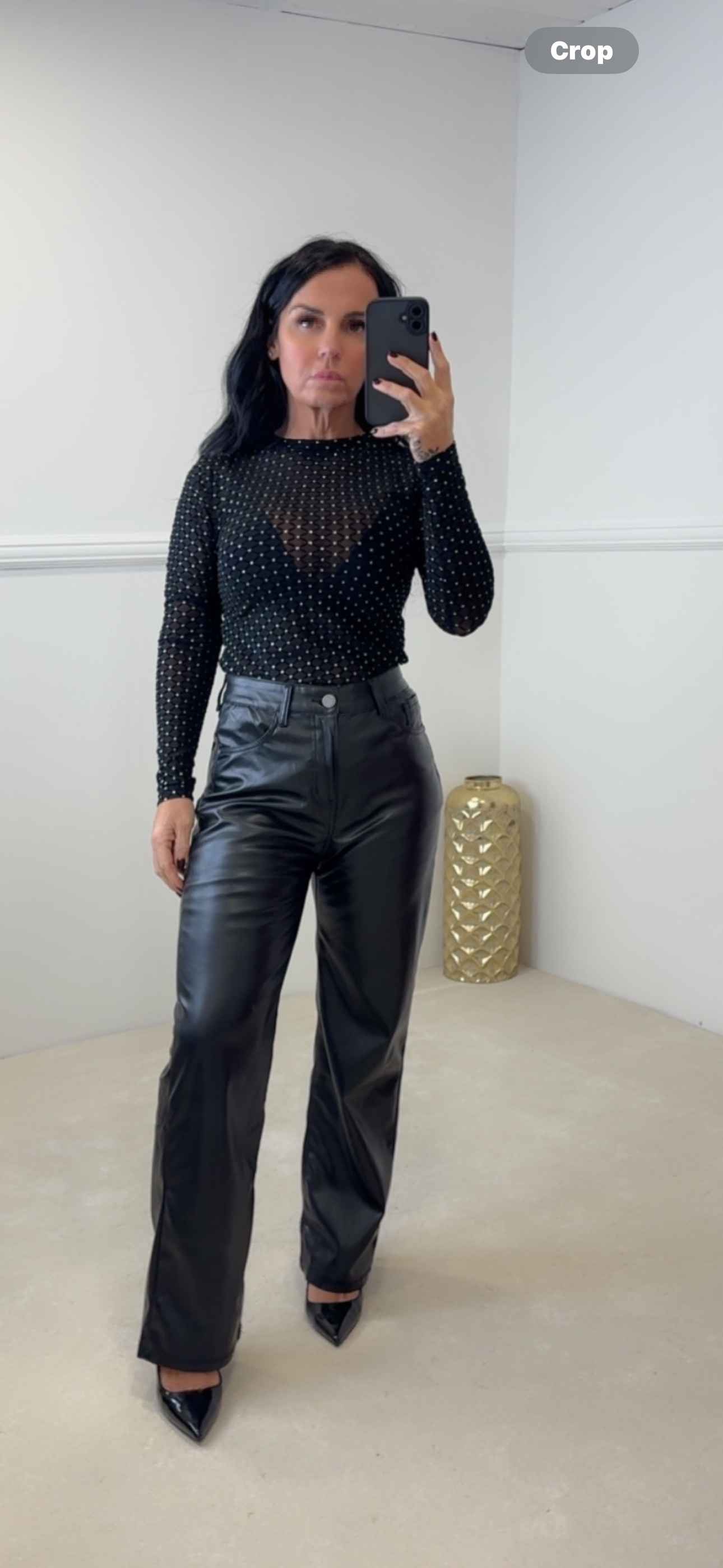 Leather look Pants