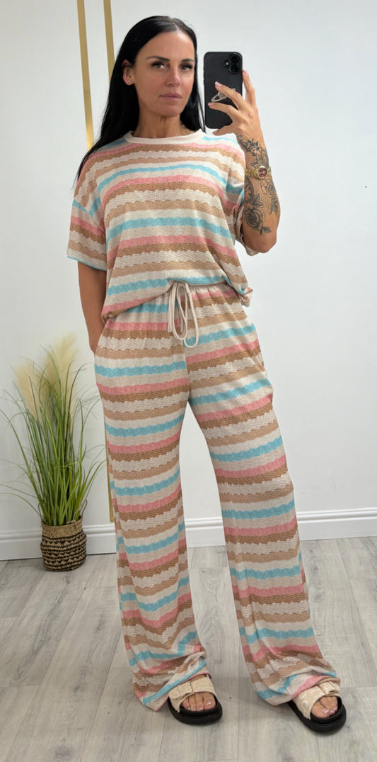 Sunset Stripe Lounge Set