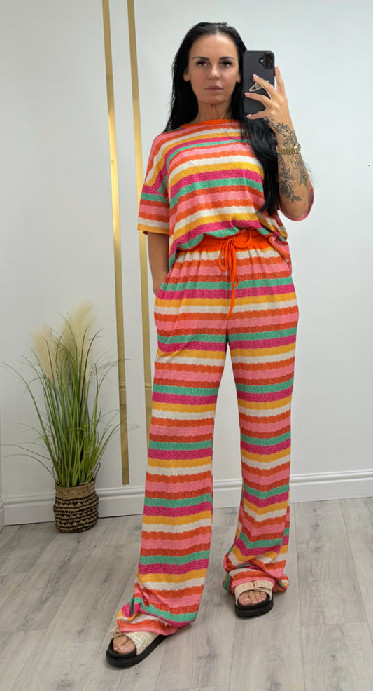 Sunset Stripe Lounge Set
